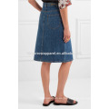 Blue Denim Skirt Manufacture Wholesale Fashion Women Apparel (TA3027S)